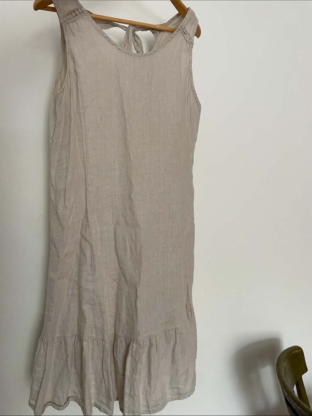 Terzo Millennio Linen Dress in Light Beige